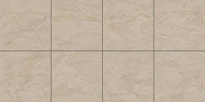 Elegant 1200x1200mm Inside Floor W.A 0.5% Glazed Polished Porcelain Tile Light Yellow For Living Room And House