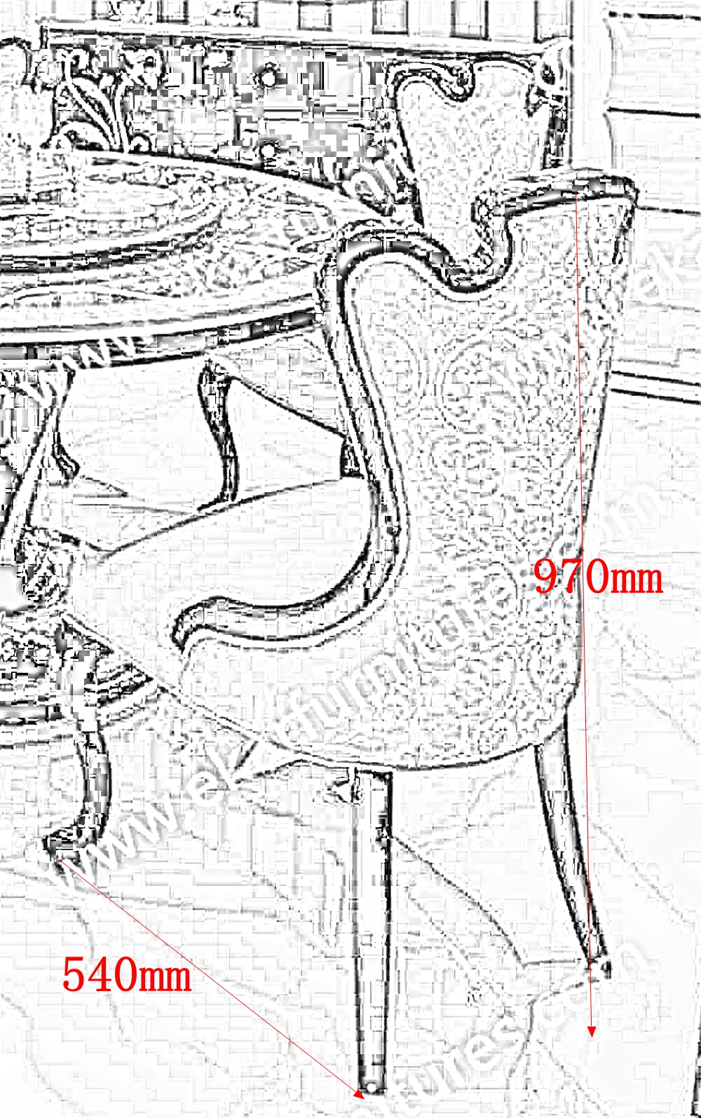 Alibaba wholesale wooden replacement dining room chairs TV-023
