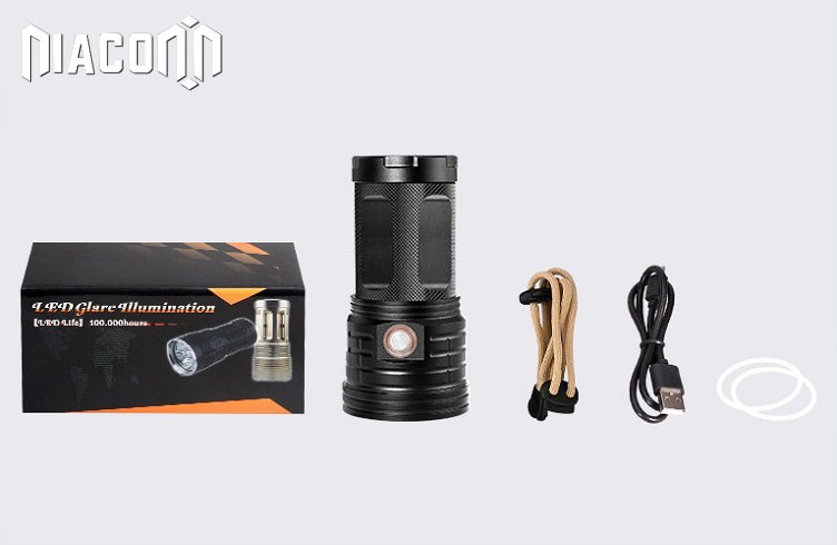 3xCREE XML T6 Led Hunting Flashlight , Rechargeable Power Bank Flashlight 30 Watt