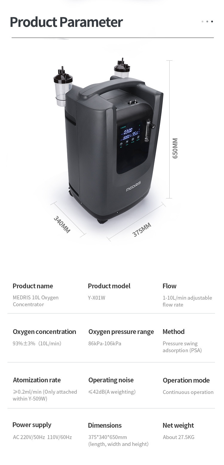 Electric 10 Liter Oxygen Concentrator Medical Oxygen Generator For The Elderly Children