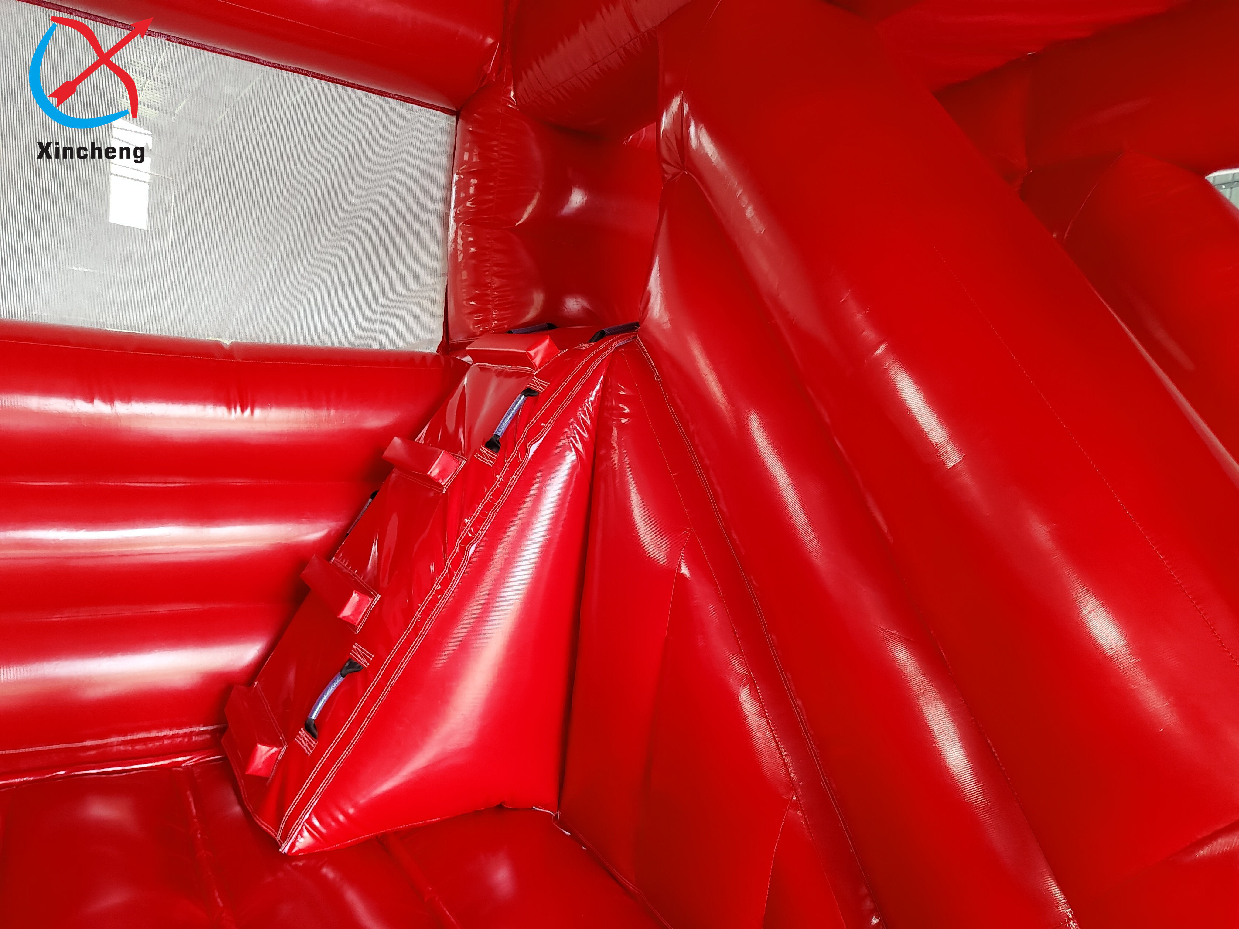 Customized Red Inflatable Wedding Bouncy House With Slide Inflatable Combo For Party