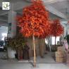 Buy cheap UVG indoor wooden artificial maple trees with silk leaves for hotel foyer from wholesalers