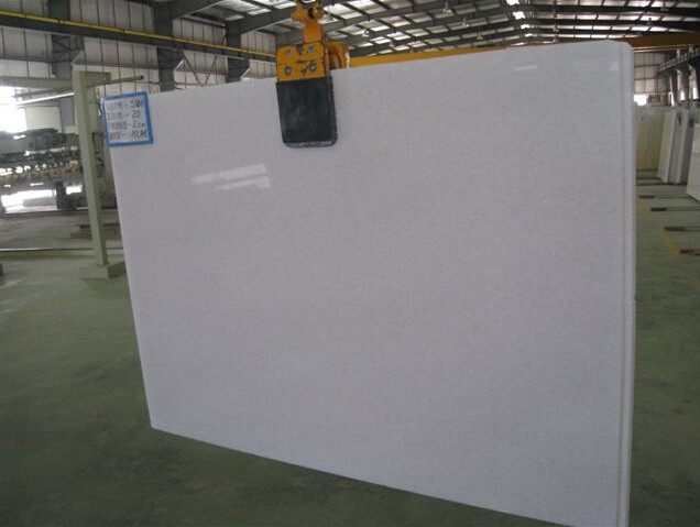 Free Sample Pure White Marble Slab Polished , Crystal White Marble Tiles