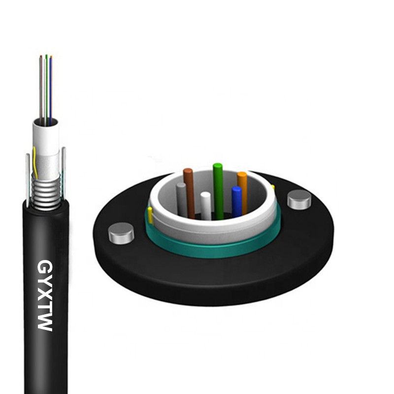 1 2 4 6 8 Core Indoor Steel Wire Drop Fiber Optic Cable