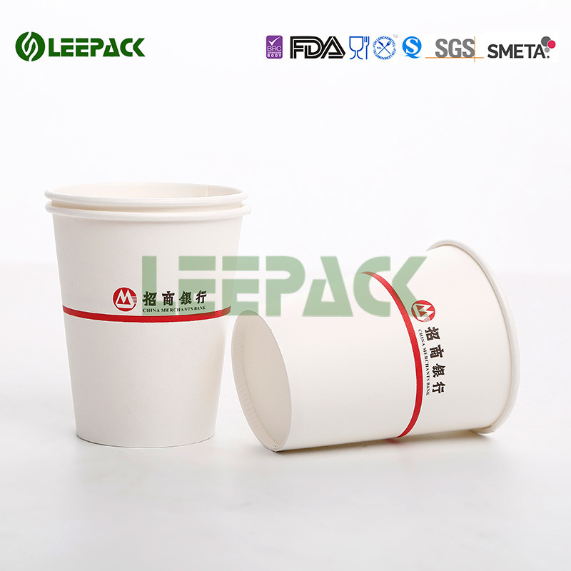 8 OZ Disposable Paper Cups Ecofriendly Food Grade Printing And Raw Material