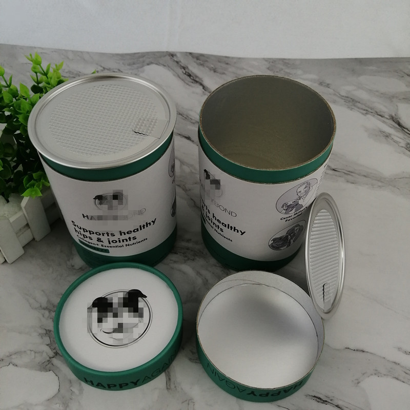UV Logo Round Airtight Kraft Paper Tube Packaging For Food Powder