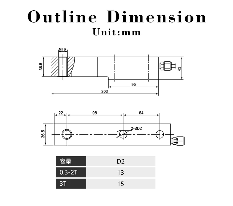 500kg-3t Forklift Floor Scale Alloy Steel Digital Weight Cantilever Loadcell Sensor Share Beam Load Cell