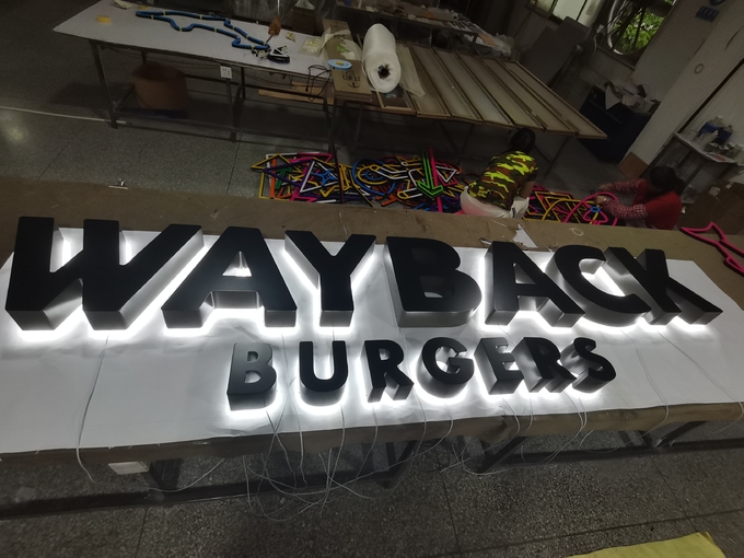 Custom Acrylic 3D LED Letter Signs 0.6mm 0.8mm Stainless Steel for Indoor decoration