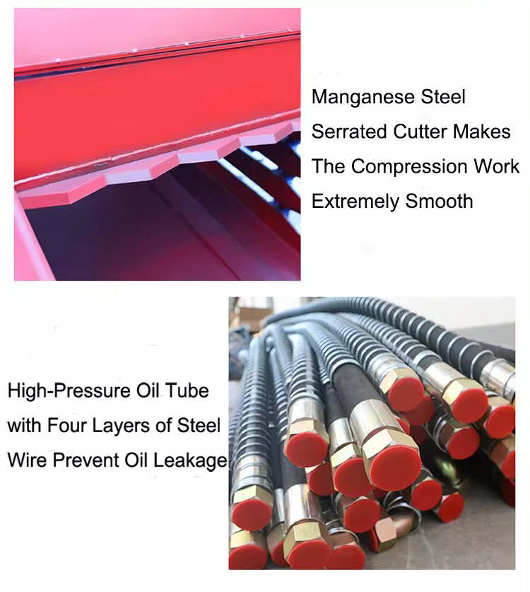 PLC Hydraulic Baler Machine Waste Paper Baling Press For Clothing Scraps Paint Bucket Film