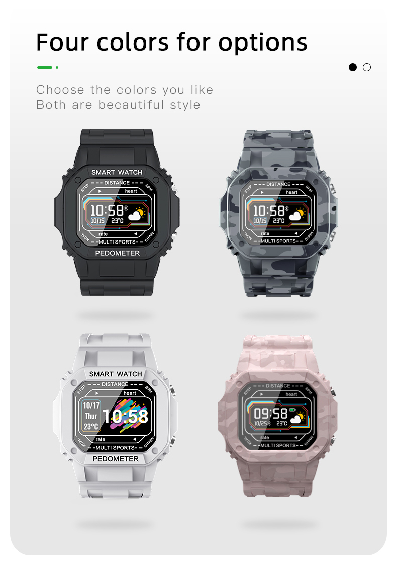 SDK Silicone Strap Smart Watch 0.96TFT Health Monitor Wrist Modify APP Customized Smart Watch
