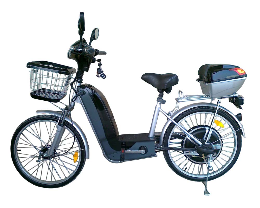 Single Speed 12AH 48V Battery Electric Bike With Steel Suspension Front Fork