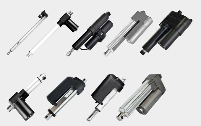 24 Volt Dc Electric Linear Rod Actuator With Joint Bearing Front 50mm Lead Screw And Tube