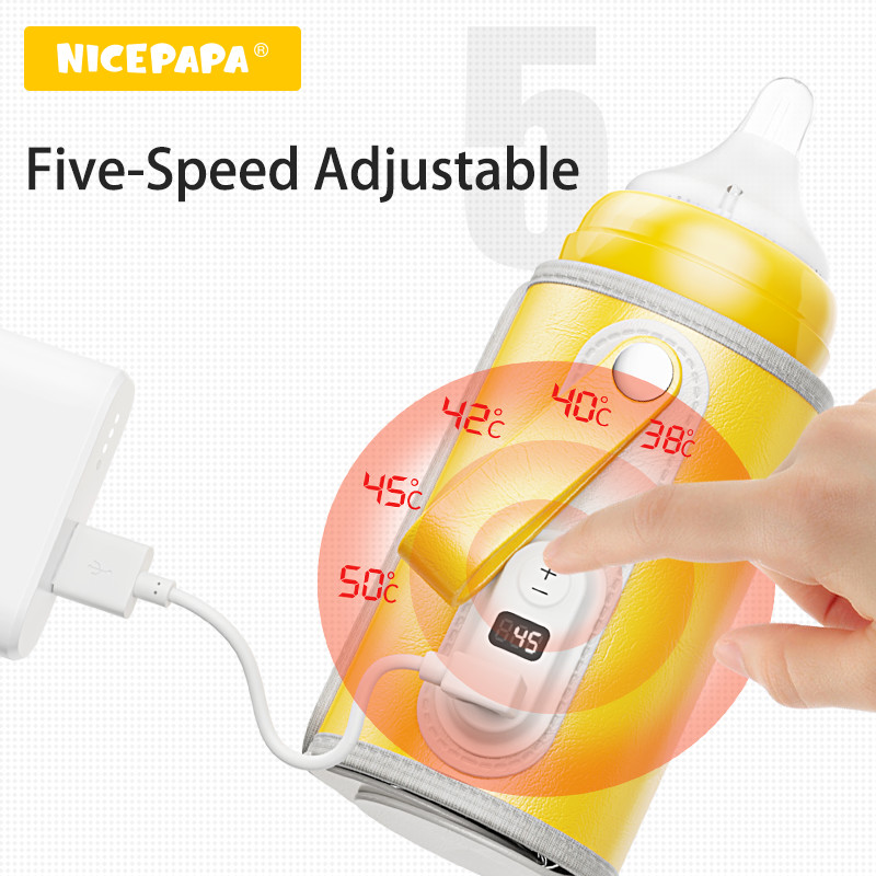 Milk Portable Baby Bottle Warmer USB Jacket Cover PVC BPA Free