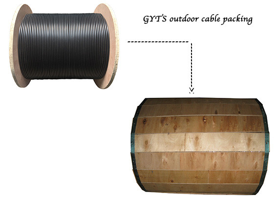 GYTS Armored Outdoor Optical Fiber Cable Multimode Steel Wire Strength Member