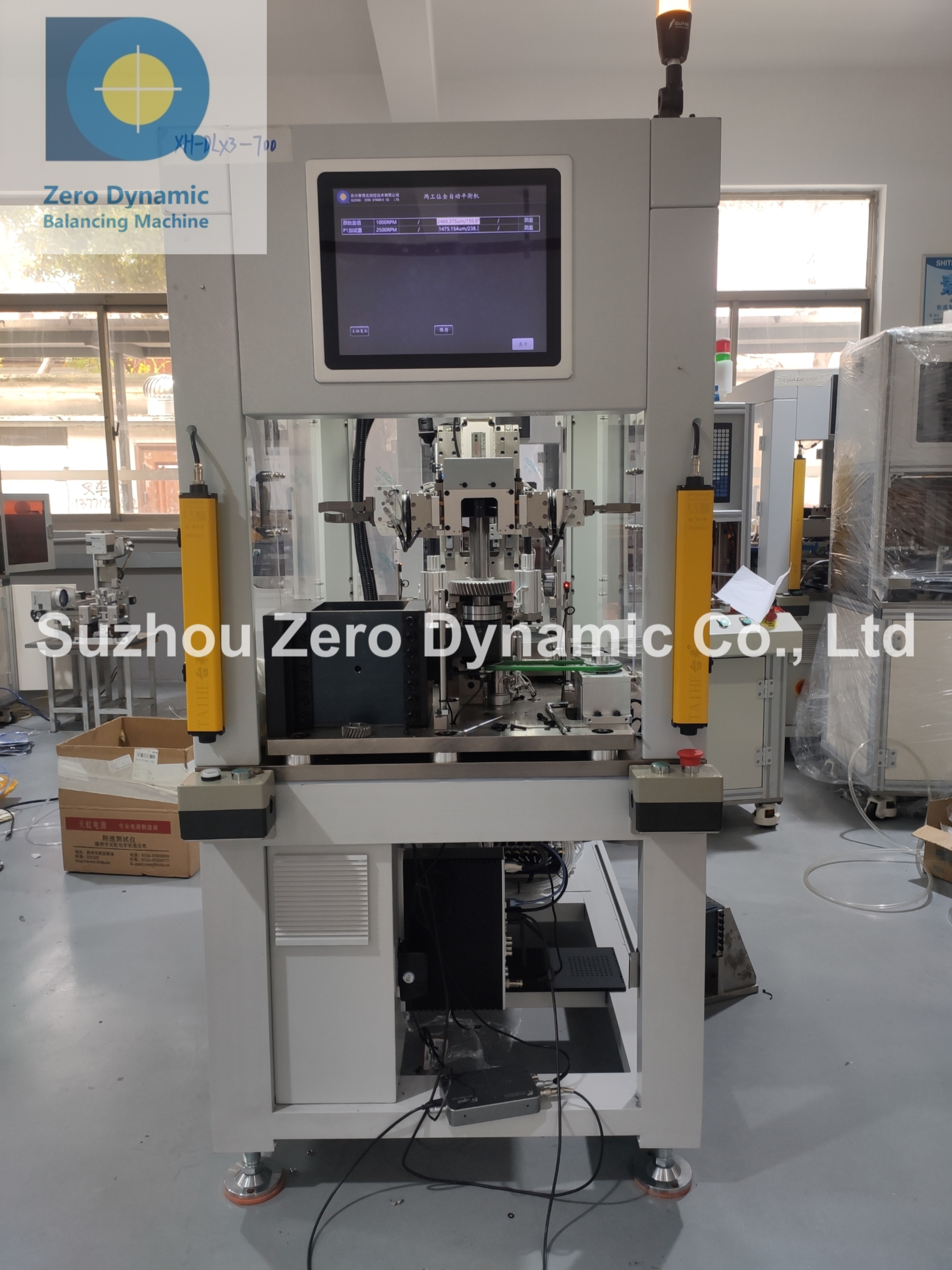 Two Station Gear Workpiece Single Plane Automatic Drilling Correction Balancing Machine