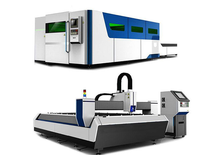 Fully Enclosed Fiber Laser Metal Cutting Machine , CNC Metal Laser Cutter PC Control