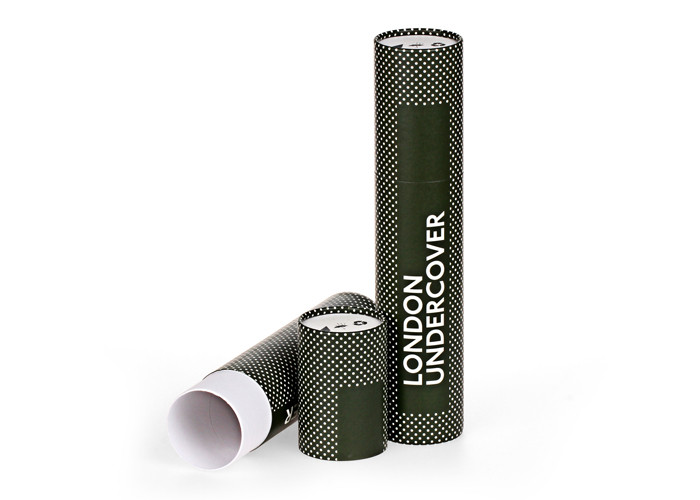 Black Labeling Art Paper Canisters Packaging , Luxury Round Gift Boxes