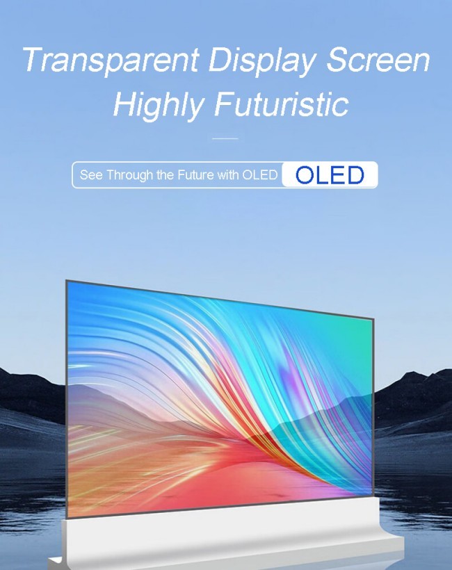 4K Transparent Oled Display Screen Flexible Oled Advertising Touch Screen With Panel Support 55 And 30 Inch For Window And Glass