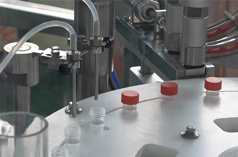 IVD Double Head 3ml Sterile Vial Filling Machine PLC Control