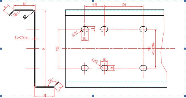 Classic Design Z Purlin Roll Forming Machine For Multi Sizes Z Purlin