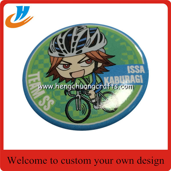 Beautiful girl logo tin badge,Japan cartoon tin metal button badge for sale