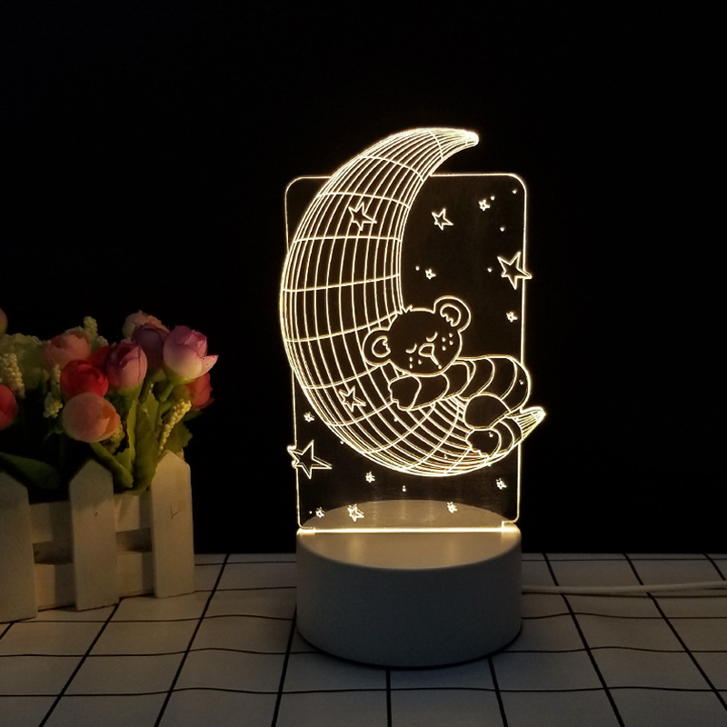Colorful Illusion Mood 3D LED Lights 7 Colors Changing For Children Kids