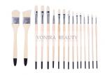 Artist Professional Body Paint Brushes Set With Carrying Case 16Pcs Watercolor