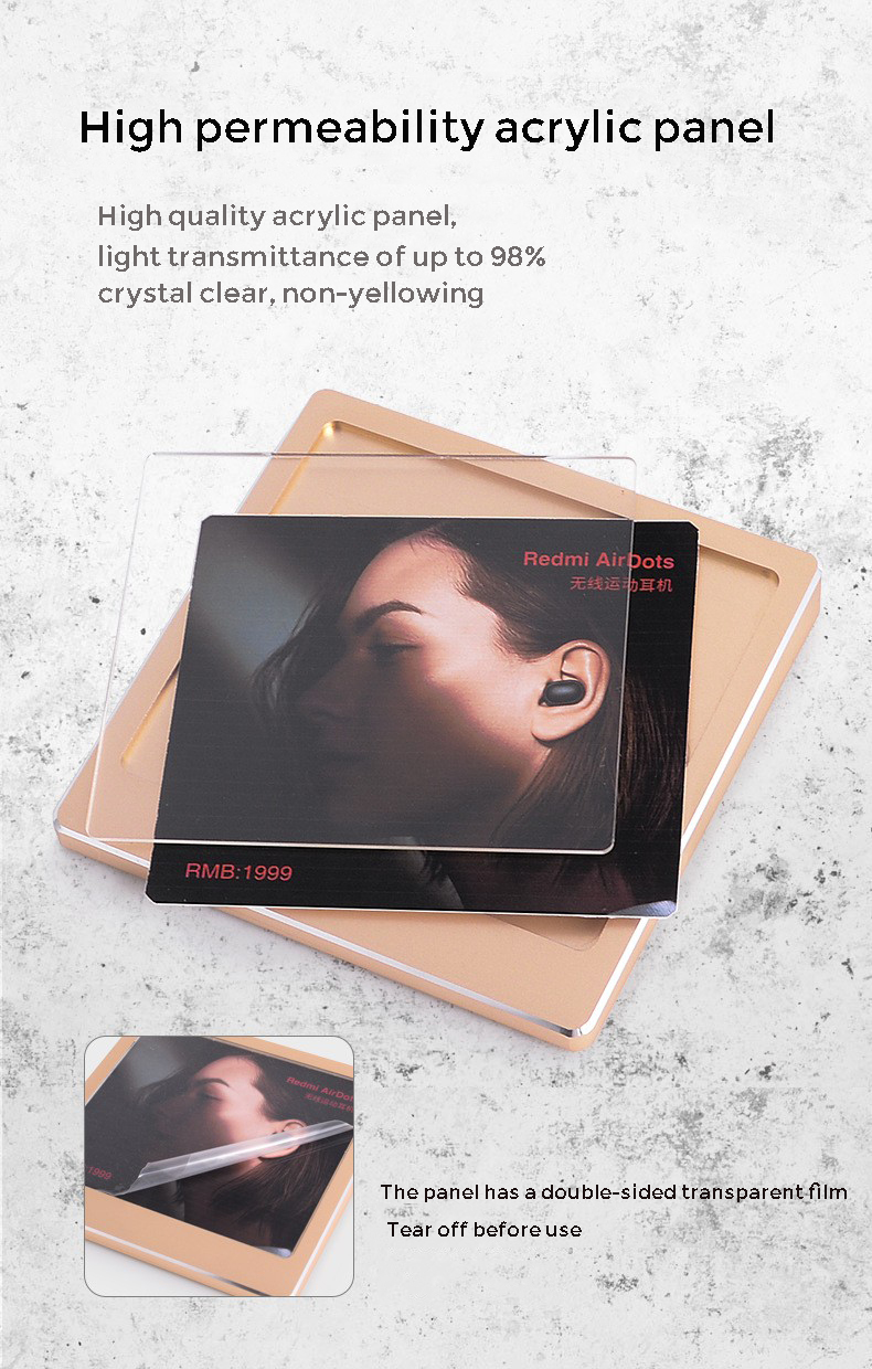 Aluminum Desktop Display Stand Easy To Take Advertising Promotion