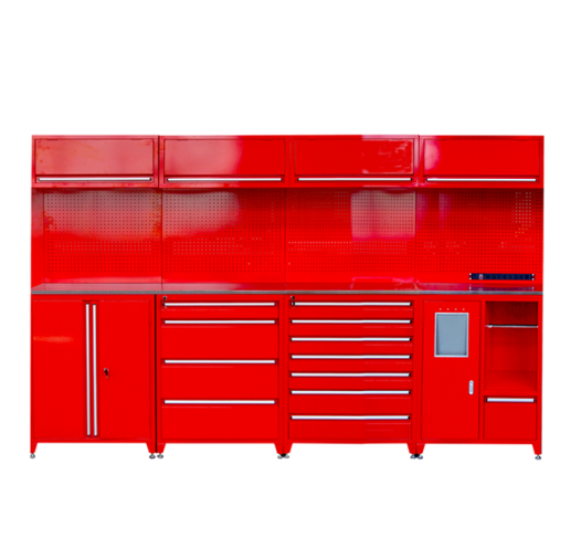 LS-GA009 1.0mm 1.2mm 1.5mm Garage Metal Tool Cabinet for Store in Brown at Store