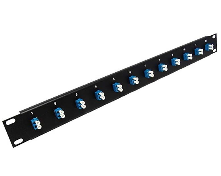 1U Chassis Patch Panel Fiber Optic 24 Port Multi / Single Mode 19 Inch Rack Mounted