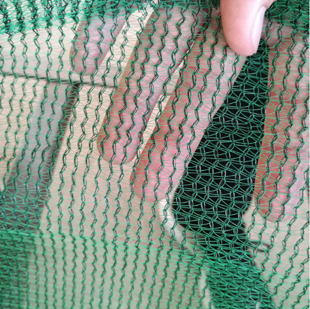 Knitted Greenhouse Shade Netting / Sun Protection Green Net 95% UV resistant