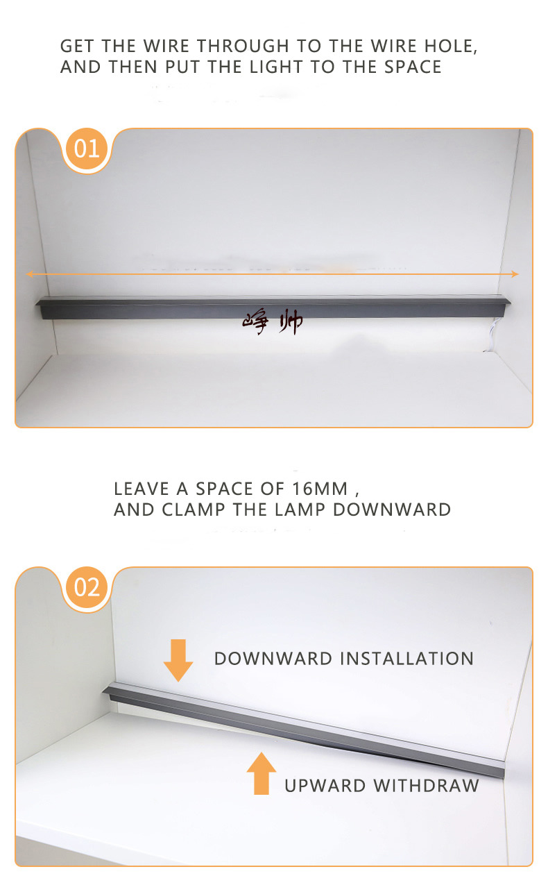 Modern Design Showcase Lighting For Cabinet With 3500K Warm Light