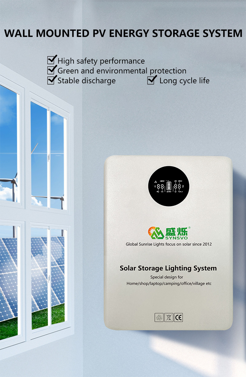 22*30cm Portable Solar Generating Systems Versatile Design Wall Mounted