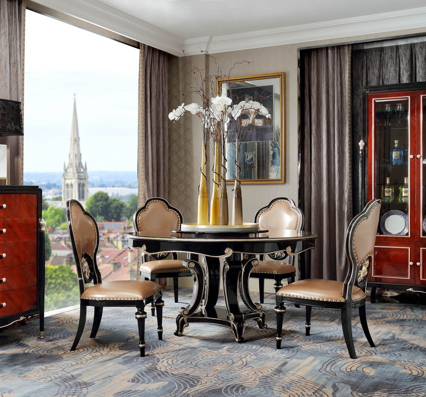 Villa house luxury furniture of Coffee table and Leather chaise chairs for Living lobby furniture China factory selling