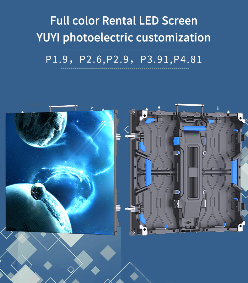1921 LED Chip 16 Scan Mode P3.91 P4.81 P2.9 P2.6 Rental LED Display Screen Video Wall Panel for Indoor Movie Rental