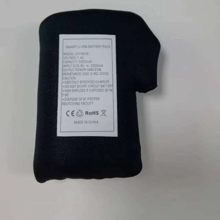 Glove 7.4 V 5000mah Battery Black Diving Cloth Wrapped With DC Plug