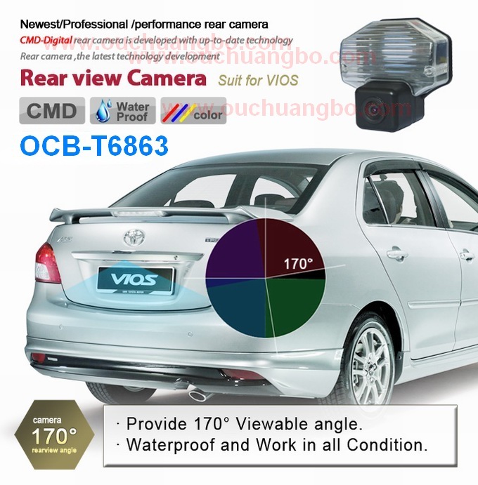 Ouchuangboar auto parking Rear View Camera Reversing for Toyota Vios OCB-T6863
