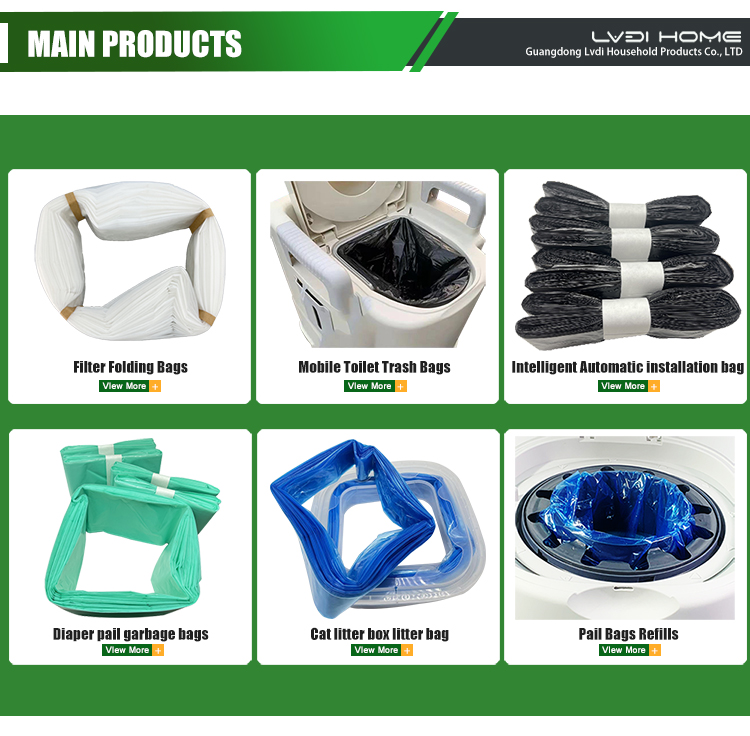 HDPE Adult Diaper Liner Refills Bag 11M/12M Long Dekor Classic Diaper Pail Refills 16L Korbell Diaper Liner Refills Bags