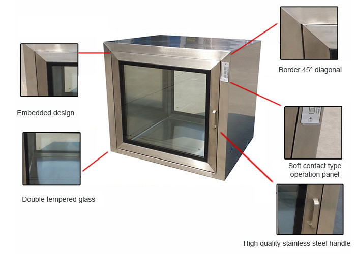 KBCD600 Stainless Steel Pass Box Embedded Design Soft Contact Type Operation Panel