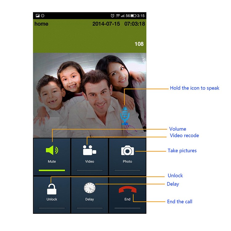 High Pixel IR Camera Remote Control Access Control System WIFI Video Intercom Video Door Phone System