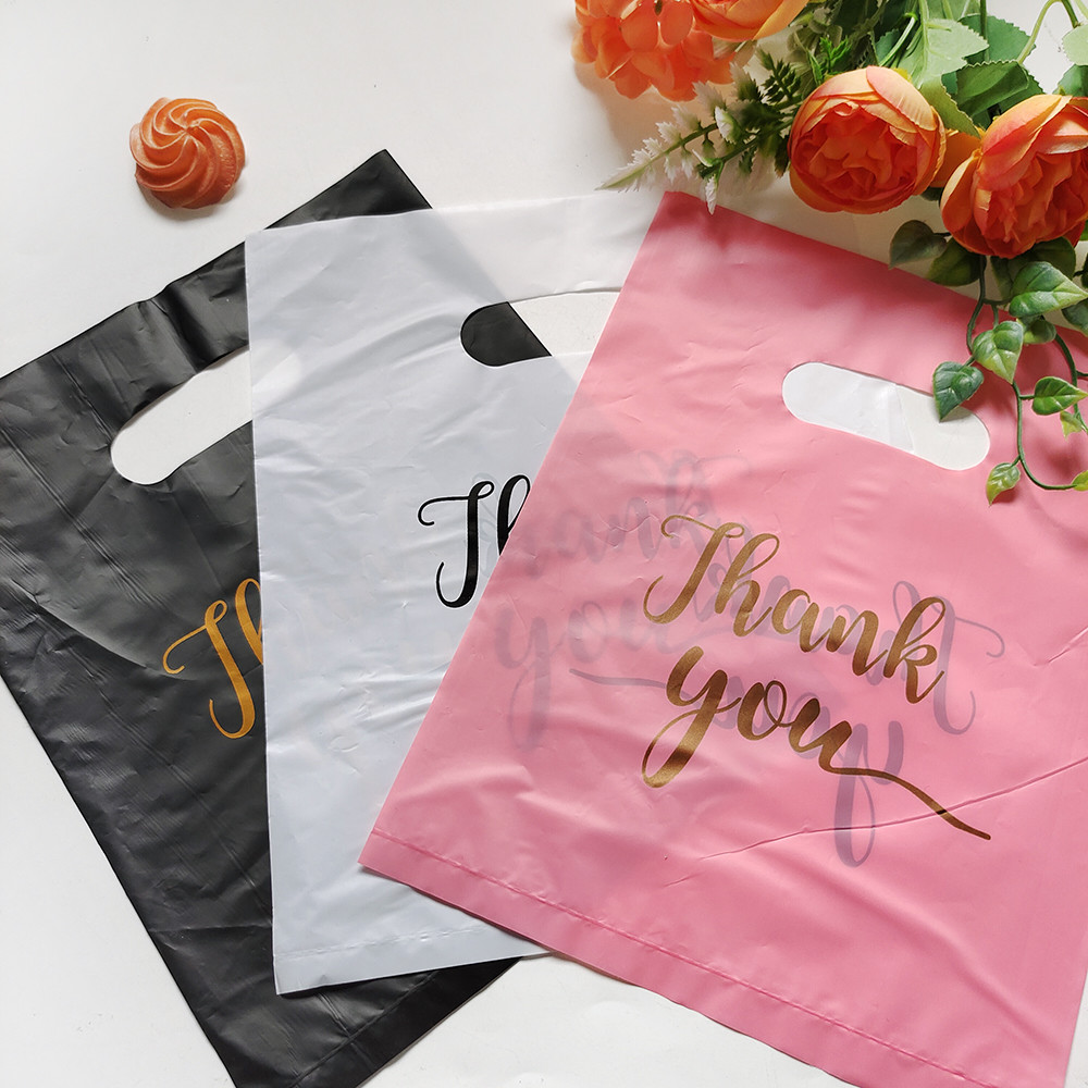 Small Plastic Thank You Gift Bags For Wedding Birthday Guest Gift Wrap
