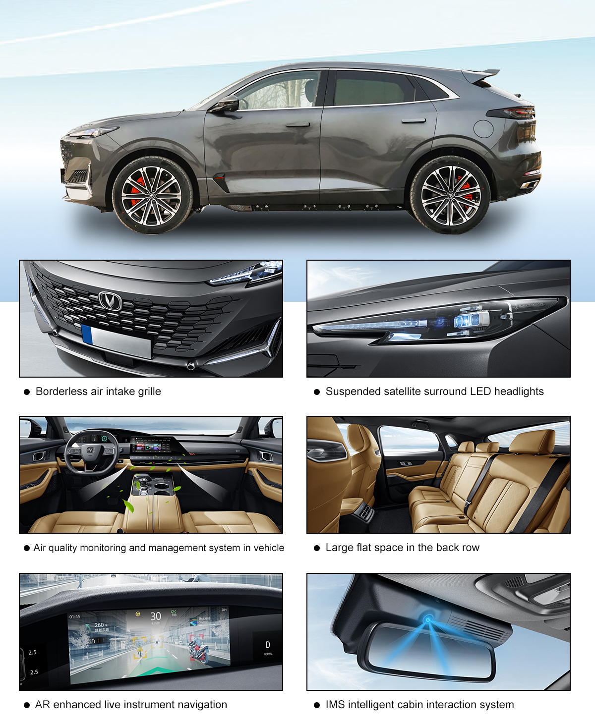 1.5T Uni-k Idd Hybrid Car 2022 for Changan Max Speed 200km/h Charging Time 0.5 Hours