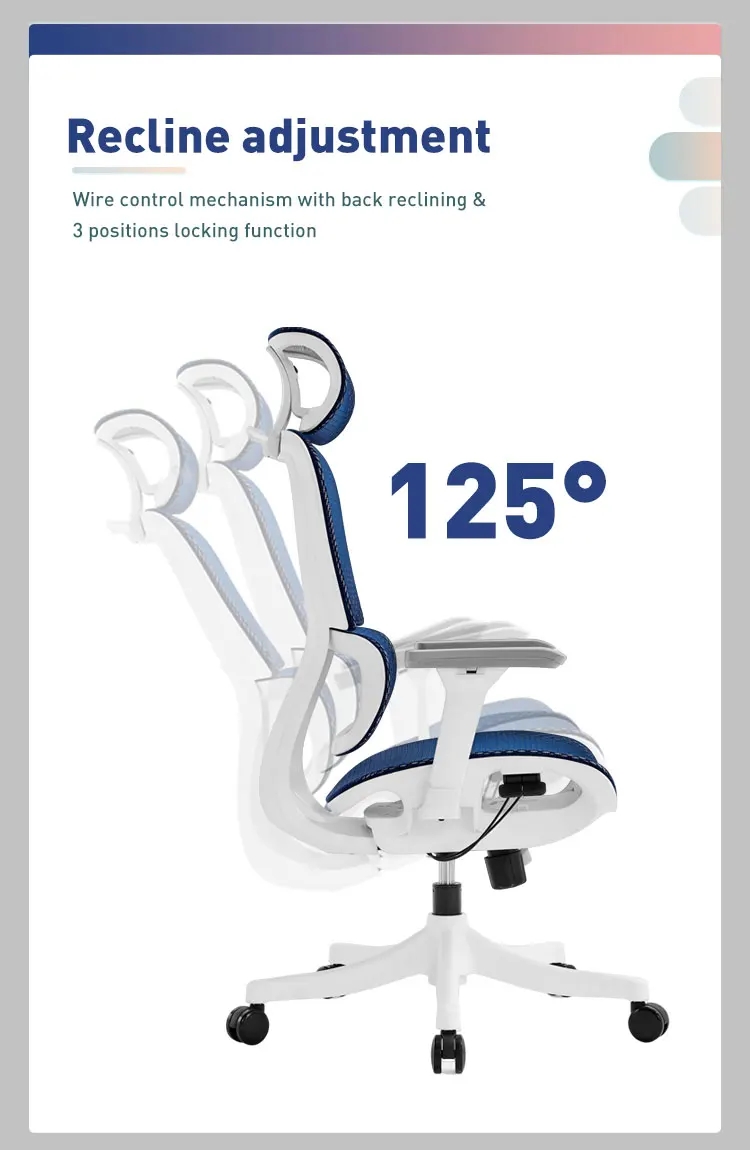 High Elastic Executive Office Chair Wear Resistant Fabric Ergonomic Office Chair