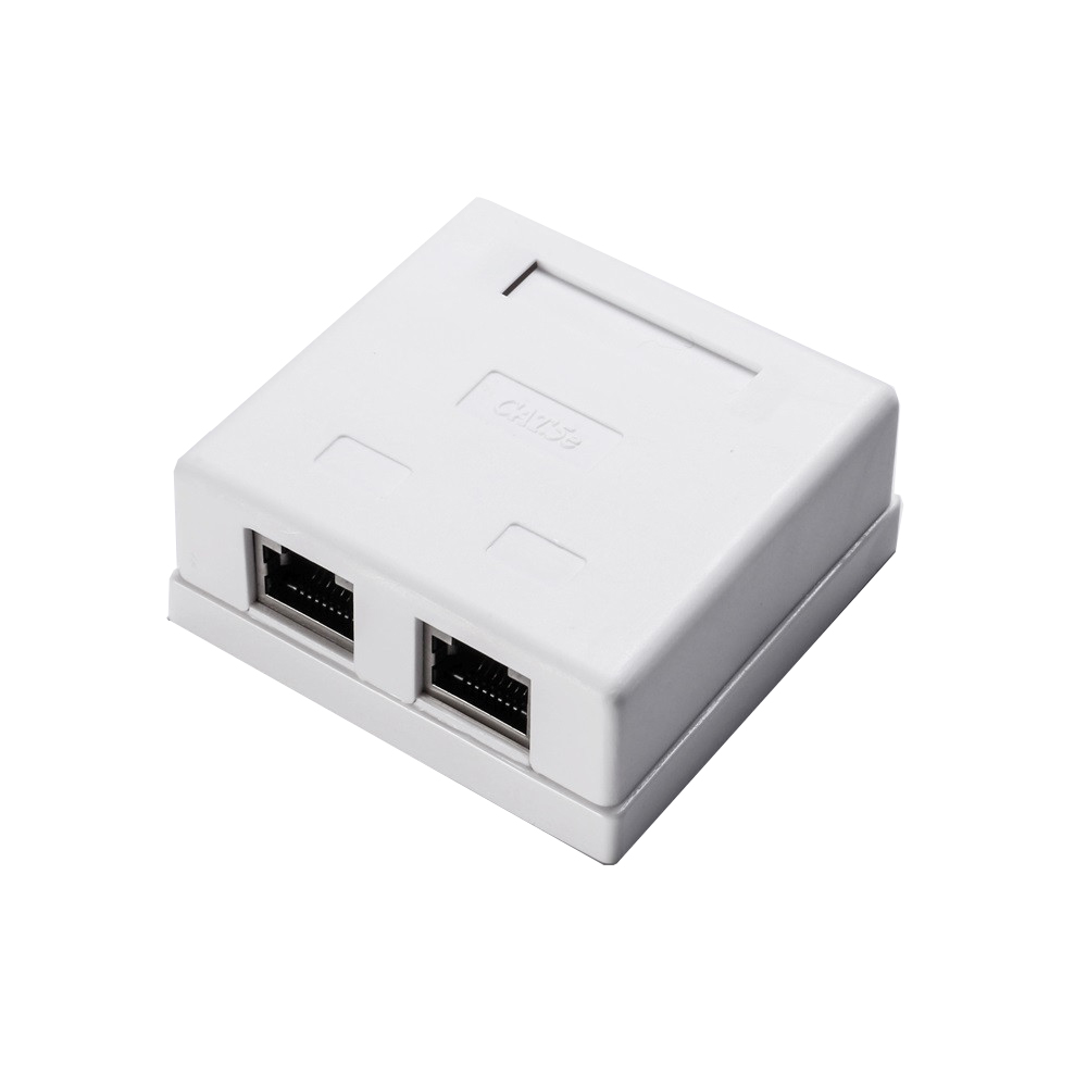 Plastic Cat6 2port FTP Keystone Jack Female Connector for Smooth Network Connection