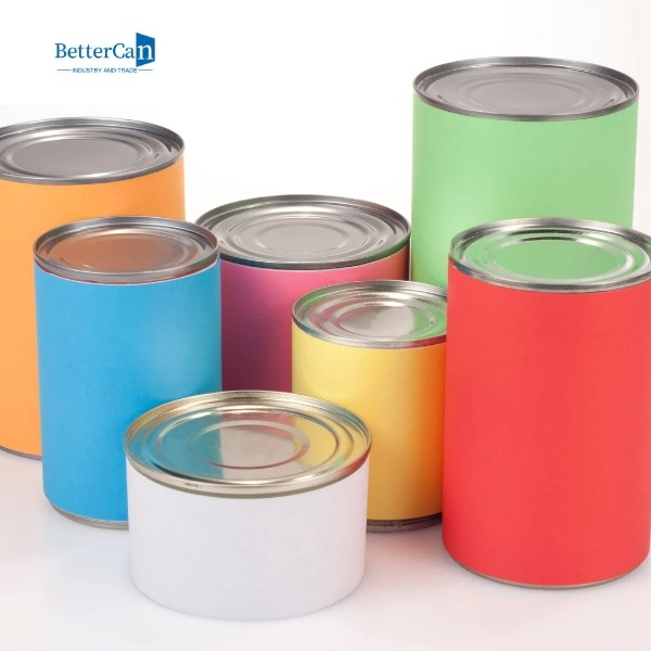 Round 3.7L Industrial Paint Tins Custom Tin Can Metal With Lever Lids