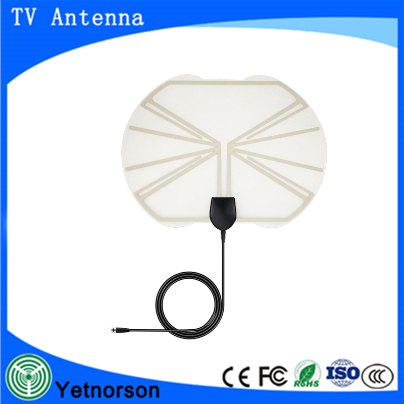 Digital Satellite Color TV Indoor Antenna with RG174 Cable 110mm Height and Materials