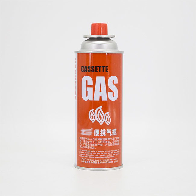 Straight Wall Butane Gas Canister with Durable Tinplate Material