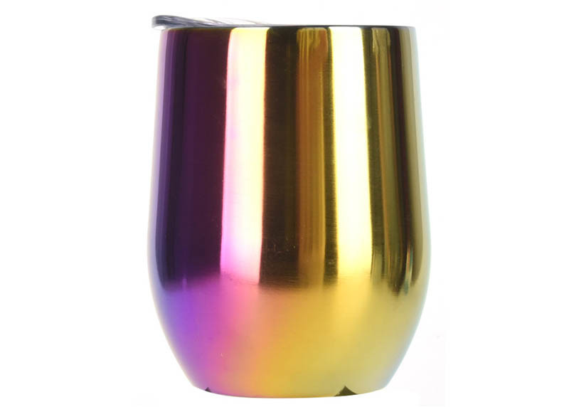 Double Layer Big Belly Stainless Steel Water Cup , 12oz Egg Shell Cup Heat Preservation
