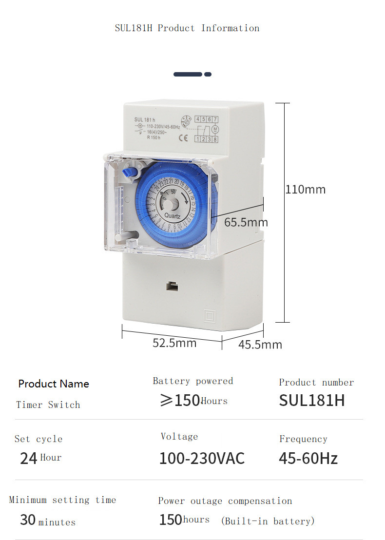 SUL181H 1810842 Time Switch Blue Buckle SYN161H TM181 SUL181H