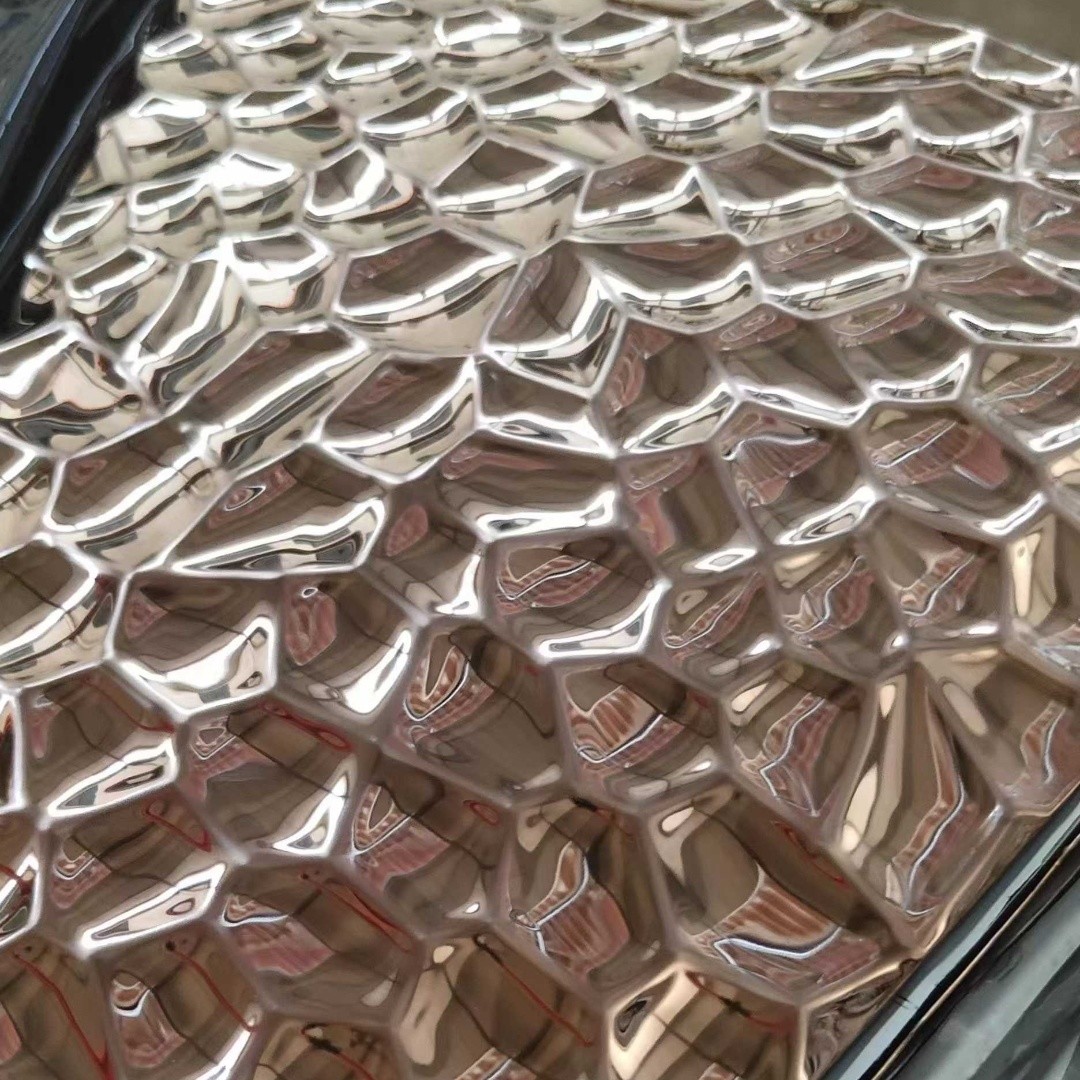 Ripple Effect SUS304 201 Mirror Efect Water Wave Stainless Steel Sheet 1.0*1220*2440mm